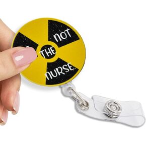 Radiate Positive Vibes Black Glitter Retractable Reel ID Card Clip, Funny Badge Reel Gifts for Radiology Orthopedics X-Ray Technology Doctor Nurse, Christmas Thanking You Gifts for Radiologist