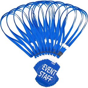 12pcs Event Staff Pass Lanyard PVC Plastic Card Pass VIP Pass Holder Small Badge Holders for Sporting Events Concerts Festival Business 3.3 * 2.2 in