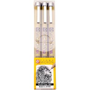 SAKURA Pigma Micron Pens (Set Of 3),Black