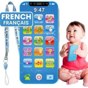 ZeenKind Baby Phone Toy English & Spanish Learning for Toddlers 1 2 3 Years Old, Learn Spanish ABC Numbers Animal Sounds, Interactive Bilingual Cellphone Toy for Kids, Juguetes Educativos, Pink