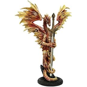 Pacific Giftware Ruth Thompson Official Dragonblade Collectible Series Flame Blade Dragon Letter Opener 8 Inch Tall