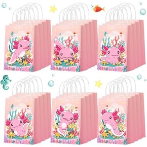 Kolldenn 24 Pcs Bowling Party Favors Bags Paper Bowling Ball Gift Bags Bowling Goodie Bags Sport Candy Treat Bags with Handles for Bowling Birthday Party Decorations Supplies