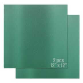 2 Pack 5052 Anodized Aluminum Sheet Metal 12 x 12 x 1/25 Inch Green Rectangle Aluminum Metal Plate Engraving Blanks for Laser Engraving, 1MM Thin Decorative Aluminum Metal Sheets for Crafting