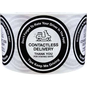 Contactless Delivery Labels 2.5 Inch 100 Total Labels