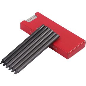 6 Pcs/box 5.6mm Charcoal Graphite Lead HB 2B 4B 14B HB Mechanical Automatic Pencils Lead Refills for Artist Sketch Drawing Wood Working (2pcs soft + 2pcs medium + 2pcs hard)