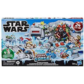 STAR WARS Micro Force Advent Calendar Holiday Display with 24 Collectible Surprise Mini Figures and 7, Kids Ages 4 and Up