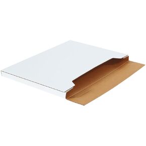 Boxes Fast BFM36241 Jumbo White Fold-Over Cardboard Mailers, 36 x 24 x 1 Inches, Easy Fold Mailers, Corrugated Die-Cut Shipping Boxes, Multi-Depth, Large White Mailing Boxes (Pack of 20)