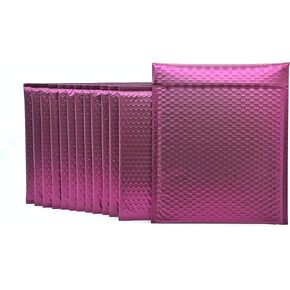 ProLine Matte Metallic Bordeaux Wine Red Bubble Padded Mailers 8.5x12 Inch Self Seal Padded Envelopes (10)