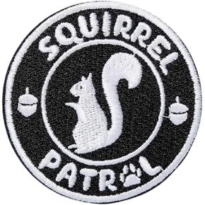 Squirrel Patrol Patch, Animal Patch, Funny Military Morale Patches, Meme Patch, Molle Patch, Hook and Loop, Sew On Patch for Tactical Backpack, Murph, Jeans, Hats, Helmets, Dog Vests, Dog Harness