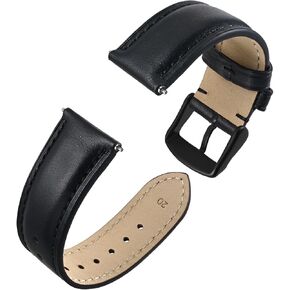 أحزمة ساعة أنبير من الجلد الطبيعي سريعة الفك، أحزمة ساعة من الجلد كريزي هورس للرجال والنساء، عرض السوار - 18 مم 20 مم 22 مم، إبزيم من الفولاذ المقاوم للصدأ in Kuwait