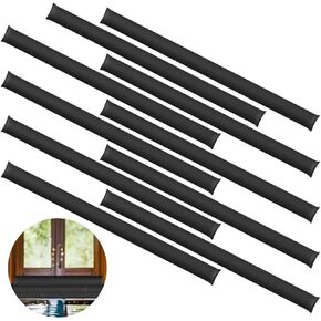 Water Barrier 5 ft x 6.5 inch Water Activated Flood Barriers, Sandless Sandbag for Flooding Reusable Water Absorber Water Absorbing Snake for Absorbent Prevention for Garage and Basement (10 Pack)