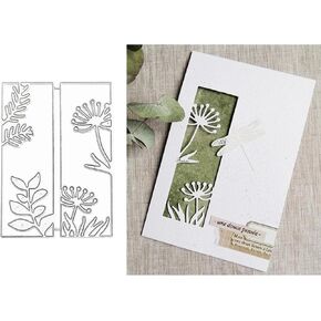 2pcs Rectangle Flower Leaf Metal Die Cuts, Flower Leaves Wedding Cutting Dies Cut Stencils for DIY Scrapbooking Photo Decorative Embossing Paper Dies for Scrapbooking Card Making