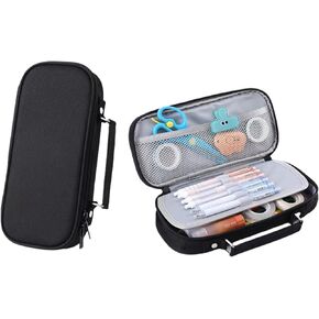Black Pencil Case Organizer, Large Capacity Penci Pouch, Durable Pencil Bag for School, Office,Travel,Pen Case Perfect for Storing Pens,Pencils,Study Supplies