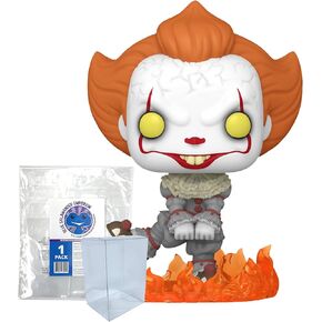 IT: Pennywise Dancing #1437 Funko Pop مجمعة مع حالة حماية السمندر الأزرق Emporium