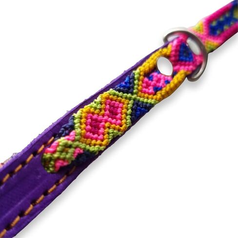 Handmade pet Collar, Great for Puppies, Hand Knitted and Leather, Dog Collar or cat Collar, Soft, Durable and Skin Friendly. for Small and Medium Breeds. in Saudi Arabia