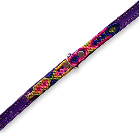 Handmade pet Collar, Great for Puppies, Hand Knitted and Leather, Dog Collar or cat Collar, Soft, Durable and Skin Friendly. for Small and Medium Breeds. in Saudi Arabia