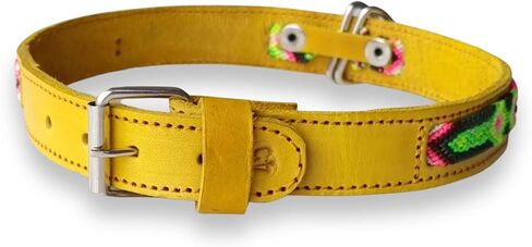 Handmade pet Collar, Great for Puppies, Hand Knitted and Leather, Dog Collar or cat Collar, Soft, Durable and Skin Friendly. for Small and Medium Breeds. in Saudi Arabia