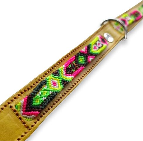 Handmade pet Collar, Great for Puppies, Hand Knitted and Leather, Dog Collar or cat Collar, Soft, Durable and Skin Friendly. for Small and Medium Breeds. in Saudi Arabia