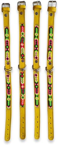 Handmade pet Collar, Great for Puppies, Hand Knitted and Leather, Dog Collar or cat Collar, Soft, Durable and Skin Friendly. for Small and Medium Breeds. in Saudi Arabia
