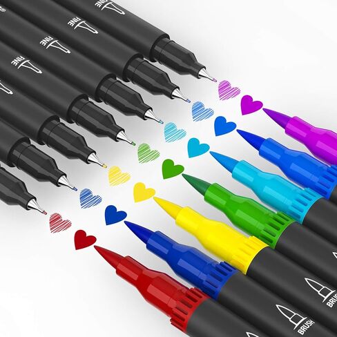 Mogyann Markers for Adult Coloring 72 Coloring Pens Dual Tip Brush Markers for Coloring Books in Saudi Arabia