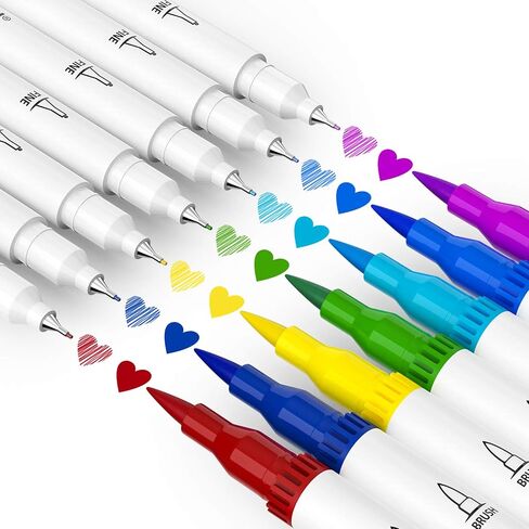 Mogyann Markers for Adult Coloring 72 Coloring Pens Dual Tip Brush Markers for Coloring Books in Saudi Arabia