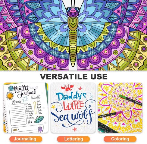 Mogyann Markers for Adult Coloring 72 Coloring Pens Dual Tip Brush Markers for Coloring Books in Saudi Arabia