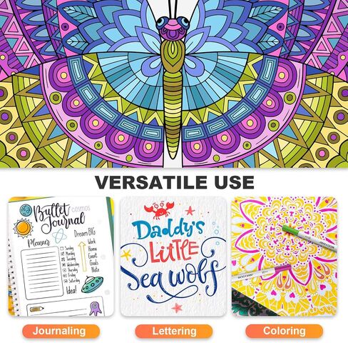 Mogyann Markers for Adult Coloring 72 Coloring Pens Dual Tip Brush Markers for Coloring Books in Saudi Arabia
