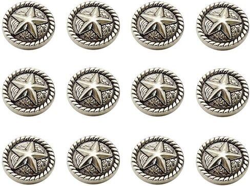 تكرار 12 PCS Star Roped Rim Metal Shank Craft for Diys Shicing Sofilishing (الذهب العتيق ، 20 مم) in Kuwait
