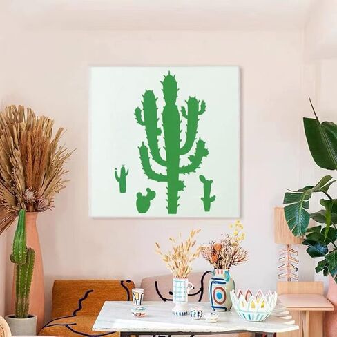 TIAMECH 8 Pieces Cactus Stencils for Painting Reusable Succulent Plants Palm Tree Layering Stencil DIY Scrapbook Coloring Decorative Templates (6 x 6 inches) in Saudi Arabia