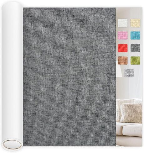 Self Adhesive Linen Fabric Patches,15.7x60 inch Couch Patch Repair Fabric,Couch Patch Fabric Patches Couch Repair Kit for Furniture,Couch Repair Patch for Sofas, Office Chair, Cushion (Gray) in Kuwait