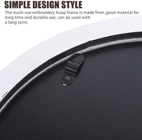 STOBAZA Wood Embroidery Hoop Frame Round Wood Embroidery Display Frame Cross Stitch Hoop Frame Ring for Art Craft Sewing and Hanging Black - 8.14 Inch in Saudi Arabia