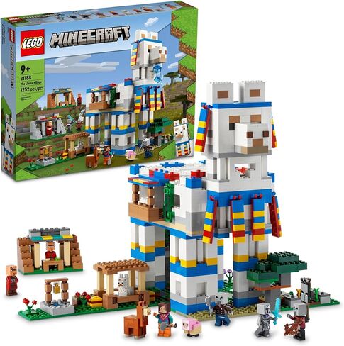 Lego Minecraft The Llama Village Farm House Building Set 21188 ، Minecraft Gift Idea للأطفال ، الأولاد ، الفتيات البالغ من العمر 9 سنوات ، إنشاء قرية Minecraft مع 6 مباني قابلة للتخصيص وأرقام مصغرة in Saudi Arabia