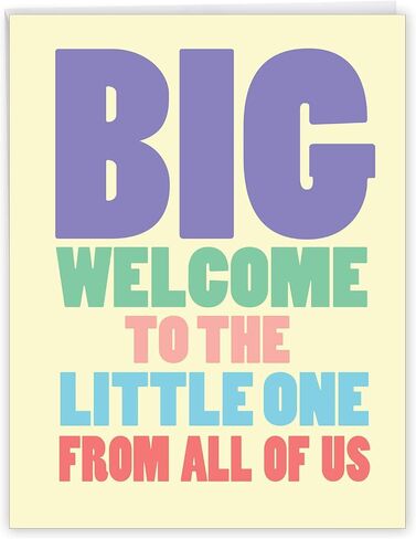 NobleWorks, Hilarious New Baby Congratulations Greeting card, Pregnancy Notecard w/Envelope, From All of Us (8.5 x 11 Inch), Big Welcome J4870BBG-US in Saudi Arabia