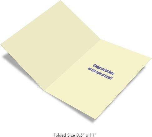 NobleWorks, Hilarious New Baby Congratulations Greeting card, Pregnancy Notecard w/Envelope, From All of Us (8.5 x 11 Inch), Big Welcome J4870BBG-US in Saudi Arabia