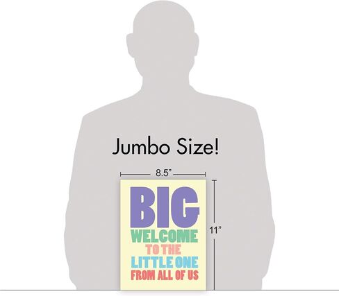 NobleWorks, Hilarious New Baby Congratulations Greeting card, Pregnancy Notecard w/Envelope, From All of Us (8.5 x 11 Inch), Big Welcome J4870BBG-US in Saudi Arabia