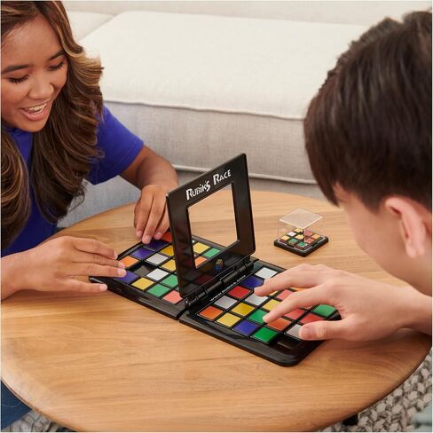 Rubik's Race, Metallic Edition Classic Fast-Paced Puzzle Strategy Sequence Two Player Board Game, for Kids and Adults Ages 7 and up, Multicolor in Kuwait
