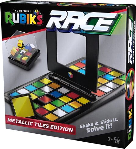 Rubik's Race, Metallic Edition Classic Fast-Paced Puzzle Strategy Sequence Two Player Board Game, for Kids and Adults Ages 7 and up, Multicolor in Kuwait