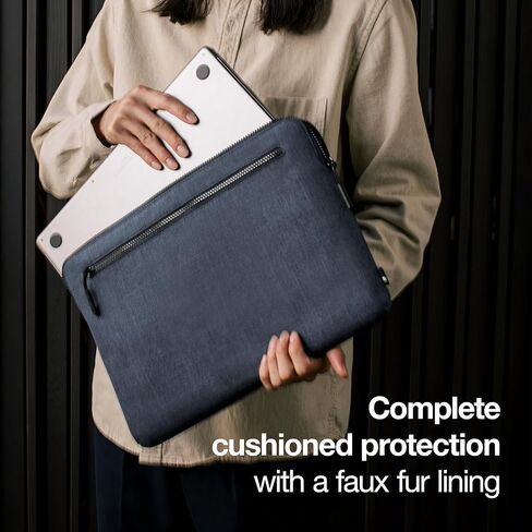 كم كمبيوتر محمول مضغوط مع Woolenex - 16 "Macbook/الكمبيوتر المحمول وأكمام ipad/tablet ، حالة الكمبيوتر والغطاء ، خفيفة الوزن ، مقاومة للطقس ، مع جيب الانزلاق للإكسسوارات - الجرافيت in Kuwait