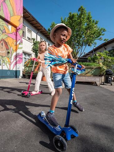 Micro Kickboard - Maxi Deluxe LED - Three Wheeled, Lean-to-Steer Swiss-Designed Micro Scooter for Kids with Motion-Activated Light-Up Wheels for Ages 5-12 … in Saudi Arabia
