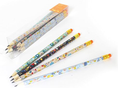 Channie's Number 2 Floral Pencil Set, Colorful Pencils with Cute Floral Design for Sketching, Writing, or Drawing, Pack of 12 Pre-Sharpened Flower Pencils for Girls and Women in Kuwait