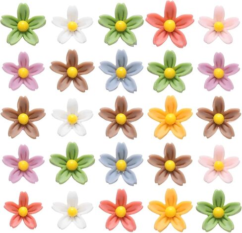 زهرة الراتنج المصغرة ، 0.31 "قطر ، مصغرة ألوان مزج دمية زهور صغيرة - (تطبيقات: For Garden Garden Dollhous in Kuwait