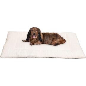 DBD3005A-XL Flora 41" x 27" Extra Large Classic Cottage Linen/Plush Ultra Soft Reversible Pet Bed & Crate Mat with Washable Cover, Graphite