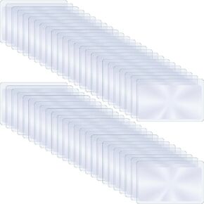 Hestya 20 PCS 3x Fresnel Lens Bulk Crex Card Machifier Size Pocket Wallet Machifier Card Card Thin Tran