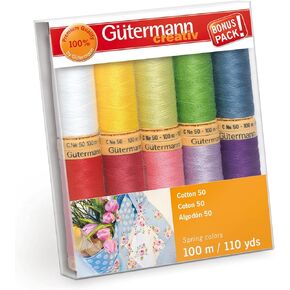 Gutermann Cotton Thread Set, Spring, 10 Spools