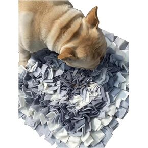 Light Grey,Square,50x50cm Large Size,Washable Anti Slip,Big Tough for Large Dog Feeding mat, Food Puzzles, Sniffing Foraging Snuffle mat