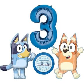 Bluey and Bingo 3rd Birthday Party Supplies Balloon Bouquet Decorations