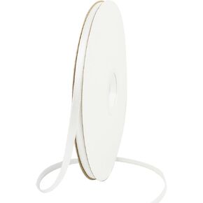Double Face White Satin Ribbon 1/4 inch X 100 Yards, Thin Ribbon Craft Fabric Ribbon Polyester Ribbons for Gift Wrapping, Wedding, Bow Making, Wreath, Holiday Decoration, DIY Sewing (White)