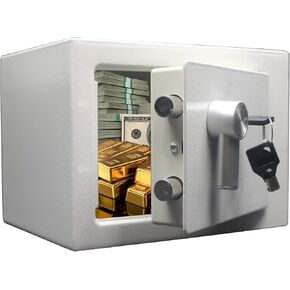 Yuanshikj Steel Safe Box - Key Locked, 0.2 Cubic Ft Small Home Safe for Cash & Jewelry (PINK) in Saudi Arabia