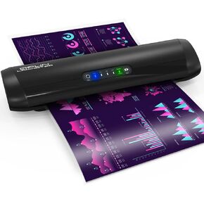 3-10 Mil Laminator Machine with Laminating Sheets, 4-Roller Jam-Free Thermal Laminator Machine 11x17, Fast Warm-up 13 Inch Laminating Machine, A3/A4/A5/A6 Hot Lamination Machine for Office (Black)