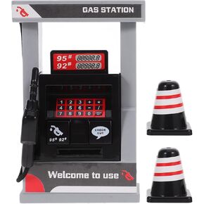 Didiseaon Decor Miniature Gas Station Model Playthings Gas Station Model kit for DIY Educational Plaything DIY Bus shelter DIY Plaything Doll House Props Plastic